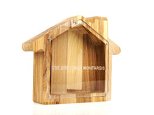 Load image into Gallery viewer, Wooden Piggy Bank House (M, Engraving)