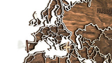 Load image into Gallery viewer, Wooden World Map - Wood Wall World Map Unique