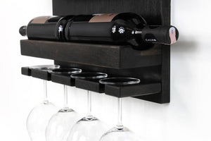 Wine Rack - Wooden Wall Wine Bottle Rack