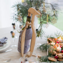 Load image into Gallery viewer, Wine bottle holder - wood wine bottle box penguin