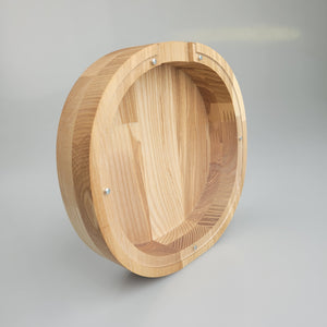 Wooden Piggy Bank Oval (M, Engraving)