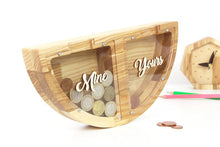 Load image into Gallery viewer, Wooden Piggy Bank For Couple (L, Engraving)