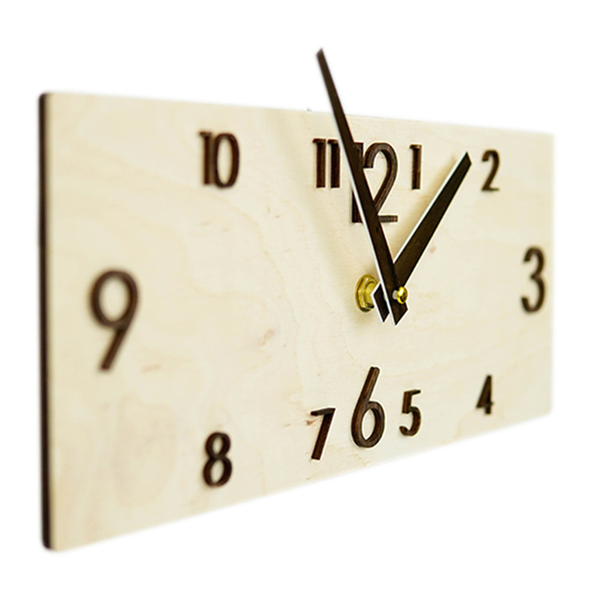 Small Modern Wall Clock, Rectangular White Wood Clock | Promidesign ...