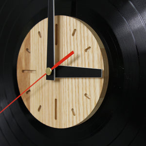 Vinyl Plate And Wood Clock, Wall Clock