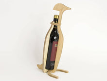 Load image into Gallery viewer, Wine bottle holder - wood wine bottle box penguin
