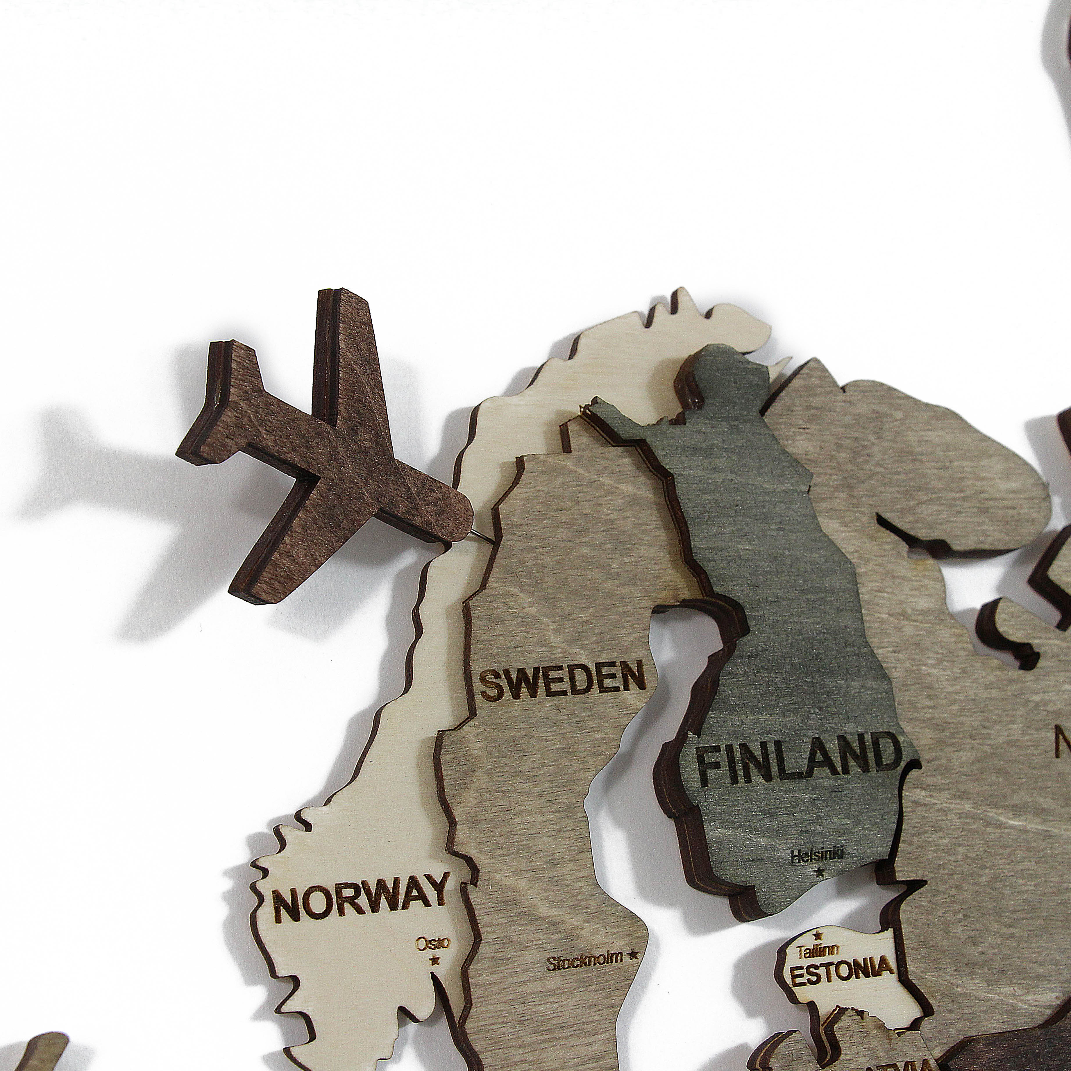 multicolor wall map 3d