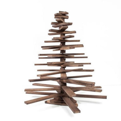 Wooden Christmas tree - wood ladder christmas tree