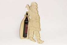 Load image into Gallery viewer, Wine bottle holder - wood wine bottle box santa