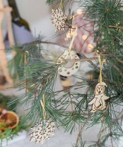 Wood Christmas Ornaments - wooden Christmas tree decorations