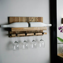 Load image into Gallery viewer, Wine Rack - Wooden Wall Wine Bottle Rack