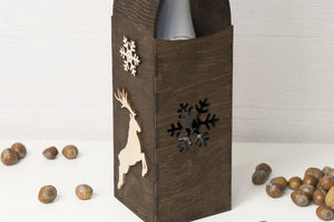 Wine bottle holder - wood wine bottle box