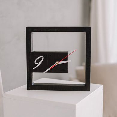 Wooden Clock - Wood Desk Clock