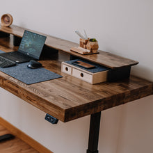 Load image into Gallery viewer, Height adjustable desk - natural wood height adjustable table