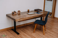 Load image into Gallery viewer, Height adjustable desk - natural wood height adjustable table