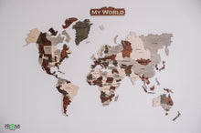 Load image into Gallery viewer, Wooden World Map - Wooden Wall Word Map Multicolored