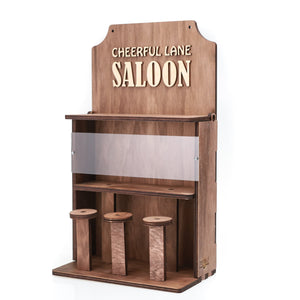 Wooden bird feeder "Saloon" with organic glass (Personalization)