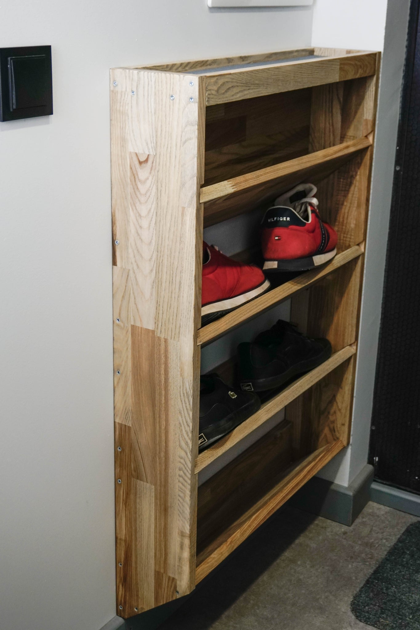Modern Collective Baros 2 Door Oak Wood Shoe Cabinet | Temple & Webster