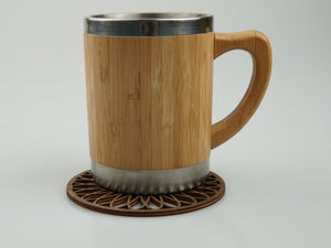 Wooden Mug Coaster " Petals"