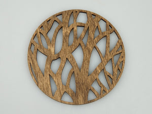 Wooden Mug Coaster "Branches"