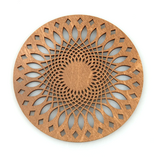 Load image into Gallery viewer, Wooden Mug Coaster &quot;Sunflower&quot;