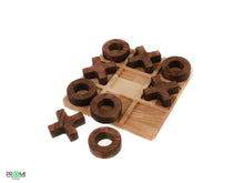 Load image into Gallery viewer, Wooden Tic Tac Toe Game - Wood XO Board Table Game
