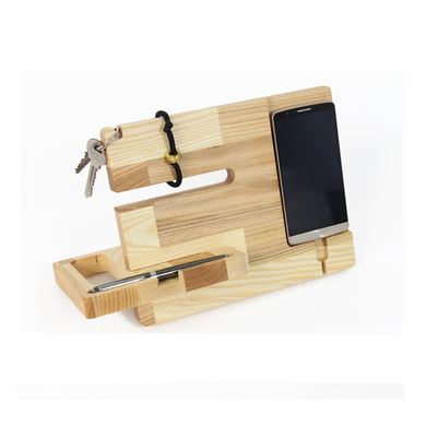 Wooden Docking Station - Desk Organizer, Rack