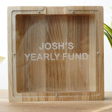 Load image into Gallery viewer, Wooden Piggy Bank Square (Engraving)