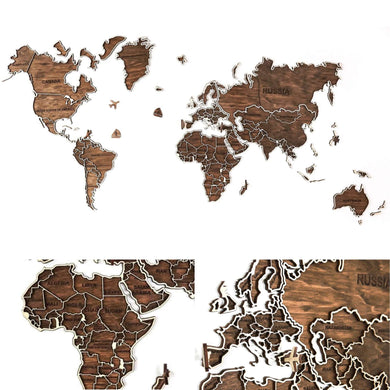 Wooden World Map - Wood Wall World Map Unique