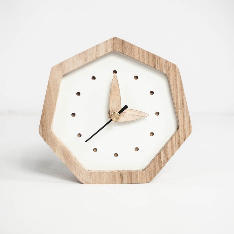 Wooden Clock, Wood Desk Clock