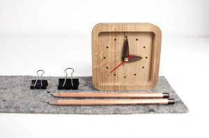 Wooden Clock - Wood Desk Clock