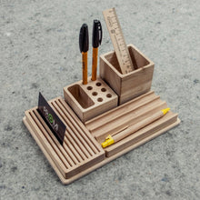 Load image into Gallery viewer, Desk Organizer - wooden desk organizer