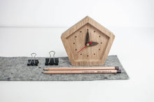 Load image into Gallery viewer, Wooden Desk Clock - Wood Desk Clock