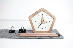 Wooden Desk Clock - Wood Desk Clock