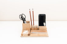 Load image into Gallery viewer, Wooden Desk Organizer - Desk Organizer Set