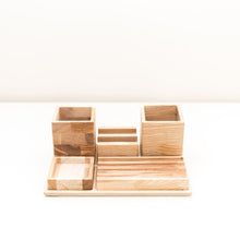 Load image into Gallery viewer, Wooden Desk Organizer - Wood Desk Organizer