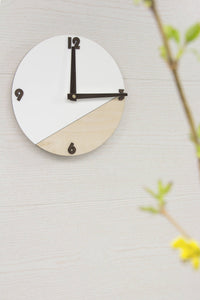 Wood And Acrylic Glass Wall Clock