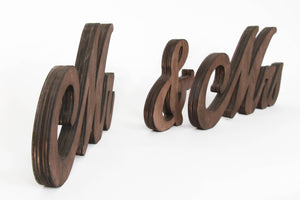 Mr & Mrs Wood Table Signs for Wedding, Farmhouse Wedding Décor, Sweetheart Table Signage, Rustic Party Decorations