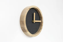 Load image into Gallery viewer, Wooden Wall Clock - Dark Grey Canvas Wood Wall Clock