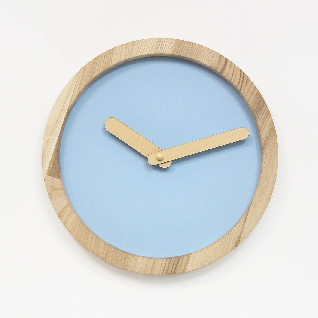 Wooden Clock - Baby Blue Wood Wall Clock