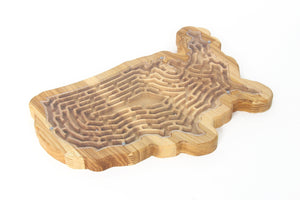 Labyrinth Toy - Wood Maze Board Toy For Kids 11 Countries