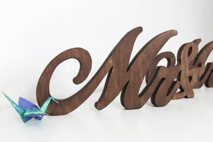 Mr & Mrs Wood Table Signs for Wedding, Farmhouse Wedding Décor, Sweetheart Table Signage, Rustic Party Decorations