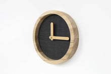 Load image into Gallery viewer, Wooden Wall Clock - Dark Grey Canvas Wood Wall Clock