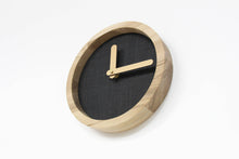 Load image into Gallery viewer, Wooden Wall Clock - Dark Grey Canvas Wood Wall Clock