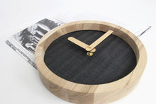 Load image into Gallery viewer, Wooden Wall Clock - Dark Grey Canvas Wood Wall Clock