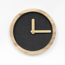 Load image into Gallery viewer, Wooden Wall Clock - Dark Grey Canvas Wood Wall Clock