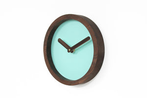 Wooden Clock - Mint Green wood Wall Clock