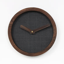 Load image into Gallery viewer, Wooden Clock - Dark Grey Wood Wall Clock