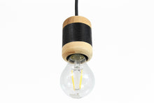 Load image into Gallery viewer, Wood lamp - hanging wood lamp dark