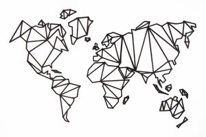 Wooden World Map - Wood Wall World Map Origami