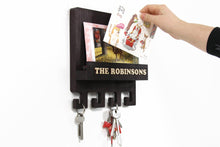 Load image into Gallery viewer, Mail holder - wooden mail and keys holder